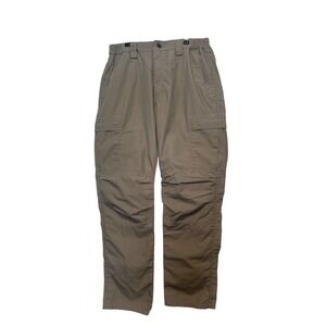 Free Soldier Mens Tactical Cargo Pants Khaki Zip Fly Elastic Waist‎ Size L
